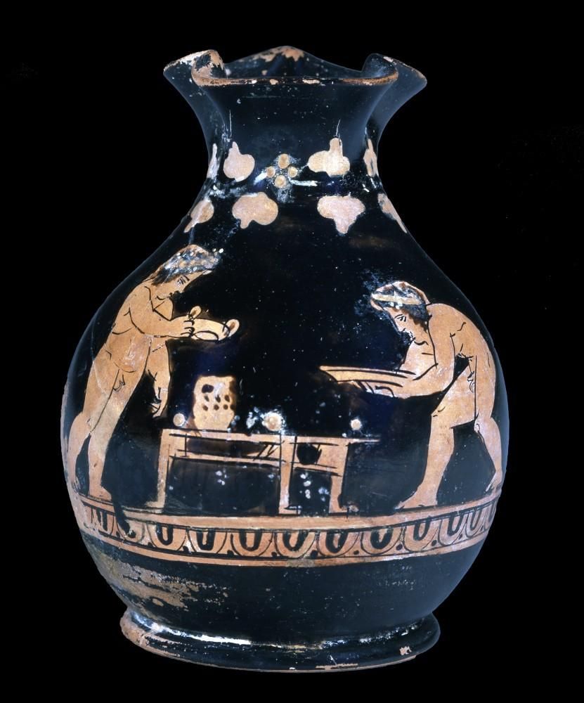 Ancient Greek vase with culinary depiction